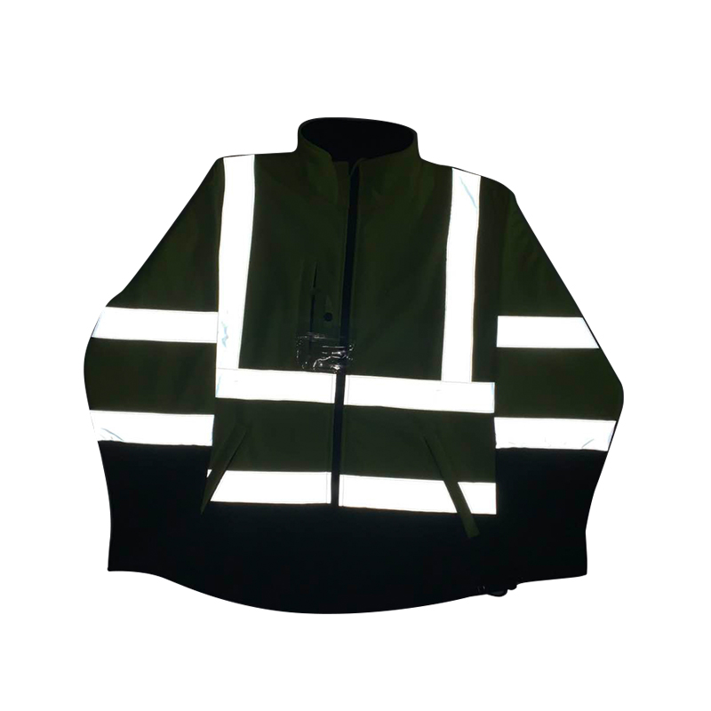 Newest design fluo yellow safety clear reflective sweater