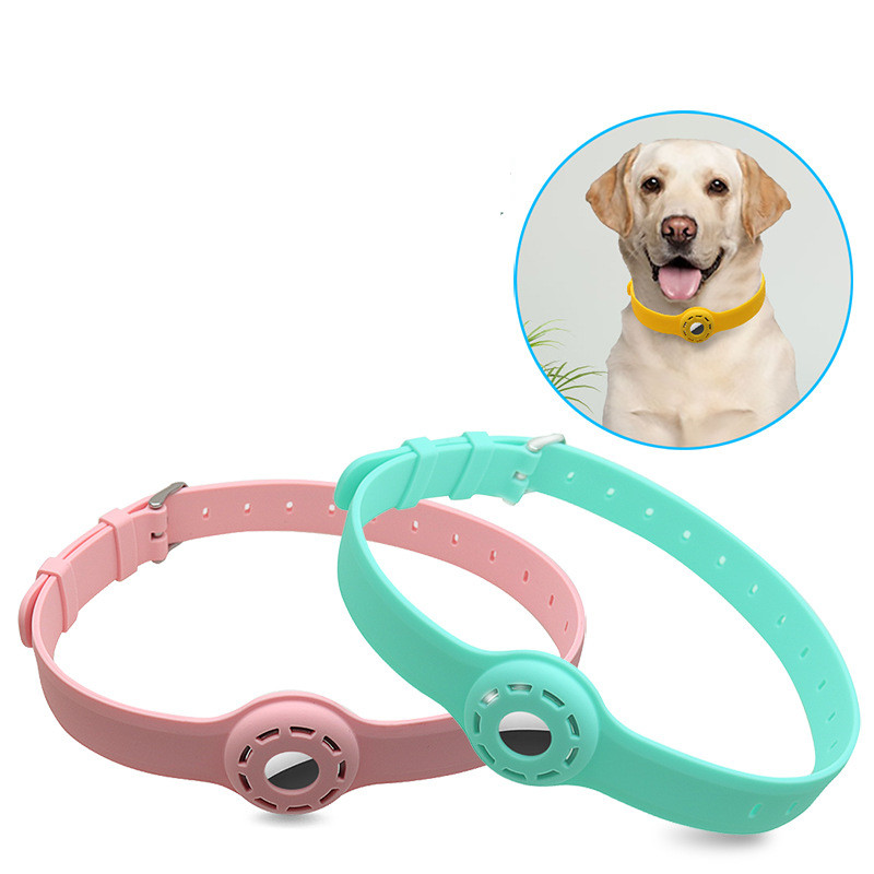 Silicone Pet Collars Dog and Cat Anti Lost Neck Strap for Apple AirTag Band Location Tracker Retainer Cover Protector Case