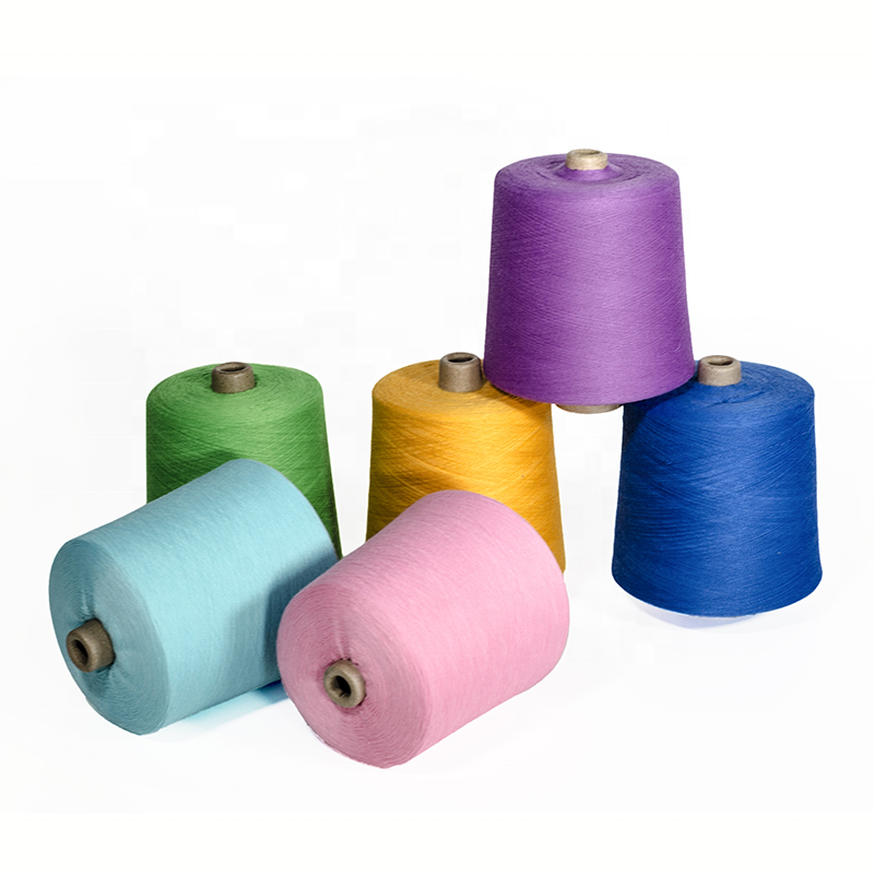 China Supplier 100% Spun Polyester Yarn 30/1 Colored Yarn for knitting and weaving