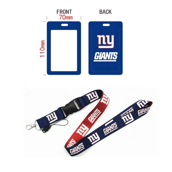 Чехол из полиэстера 11x7 см с сертификатом американского футбола New York Giants