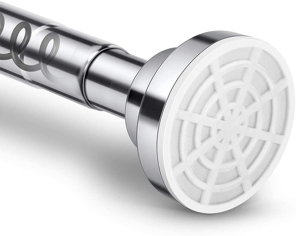 Tension Shower Curtain Rod Adjustable 25 to 41 Inch Spring Loaded Rustproof and Corrosion Resistant