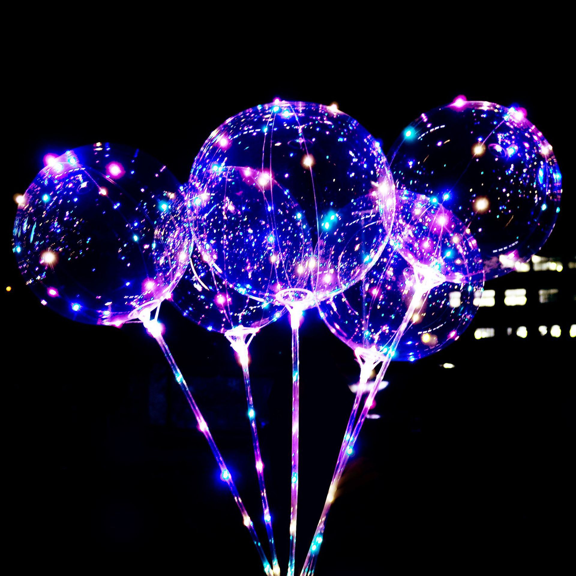 20 Inch LED Clear Balloon Wholesale Helium Inflatable Bobo Balloon