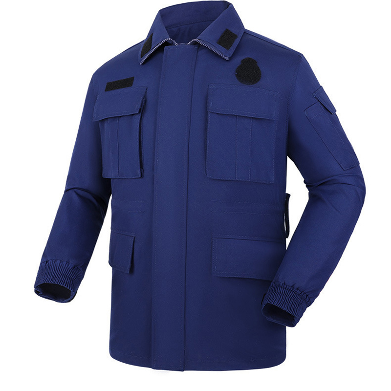 Workwear Jacket Blue Training Suit Fire Flame Blue Winter Training Suit