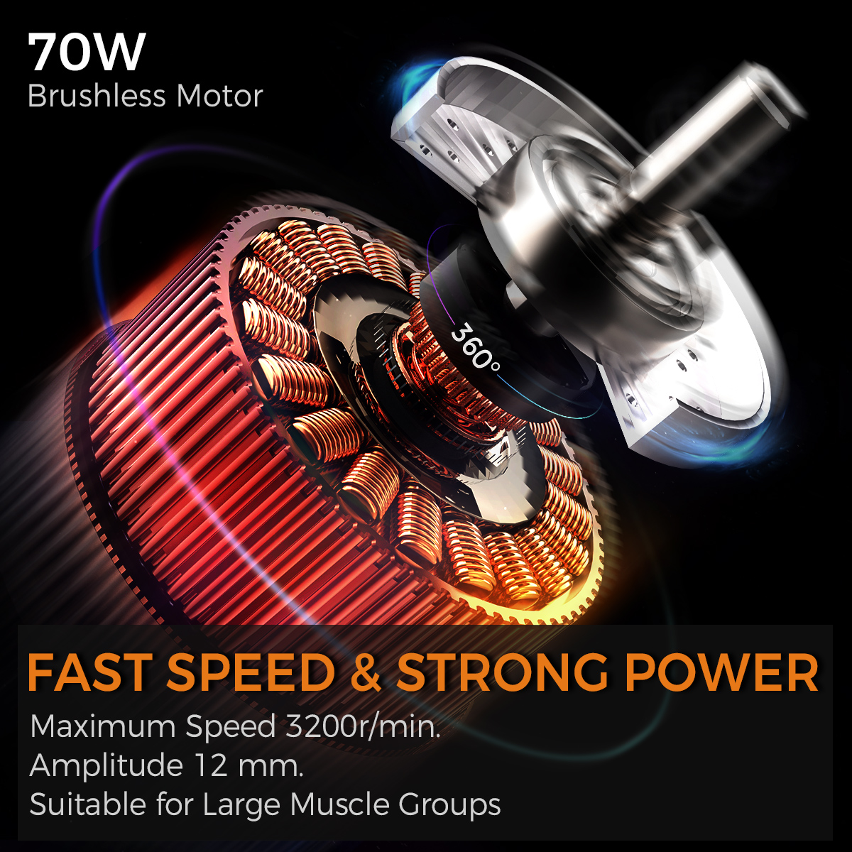 New Design Quiet High Power Vibration Muscle Massage Gun For Amazon Purchasing