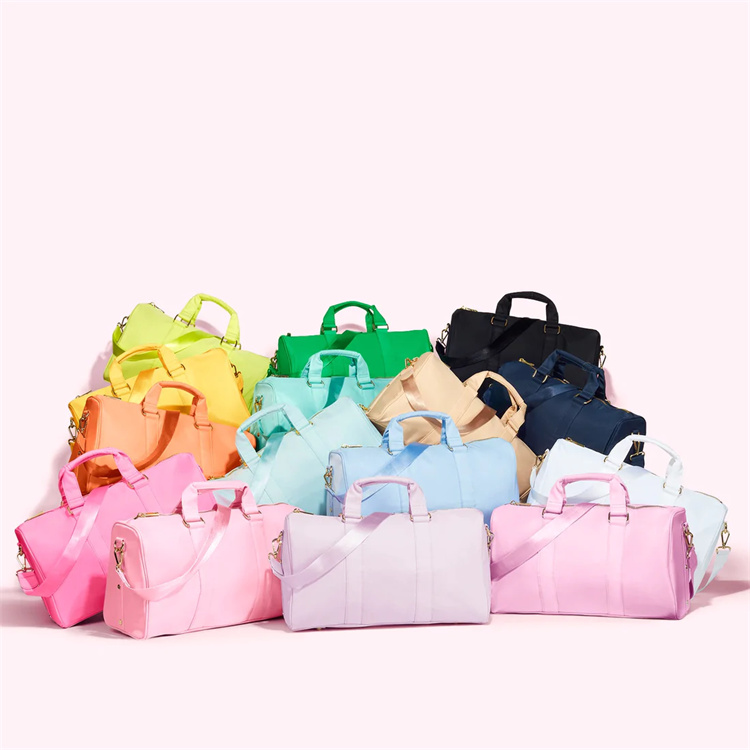 Low Moq Wholesale Custom Nylon Outdoor Pink Gym Bag Travel Luggage Bags Kids Duffle Bag