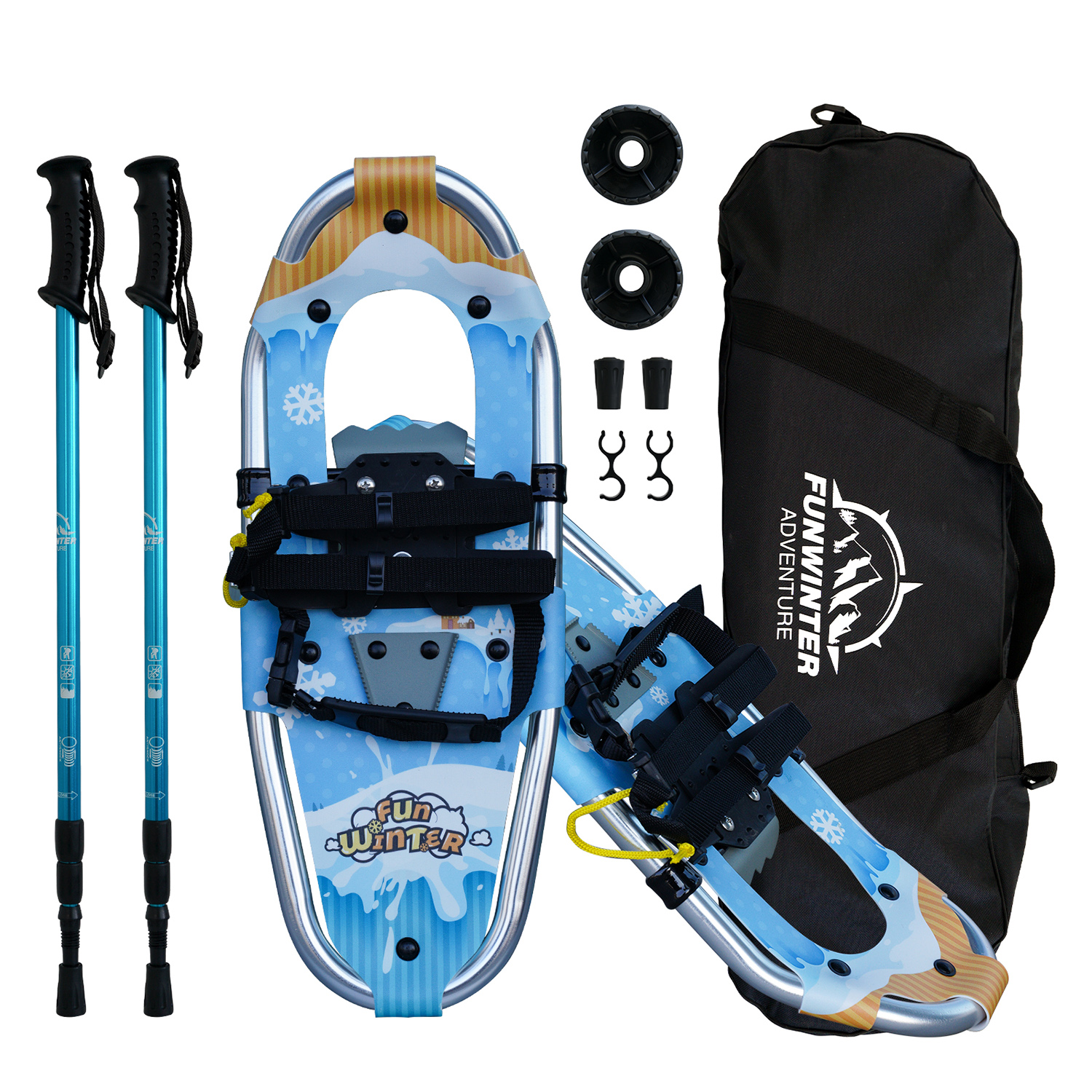 Fly Eagle Lightweight High Quality Sport Snowshoeing Aluminium All Terrain Cheap Outdoor Sports Climbing Snowshoes kid Snowshoes