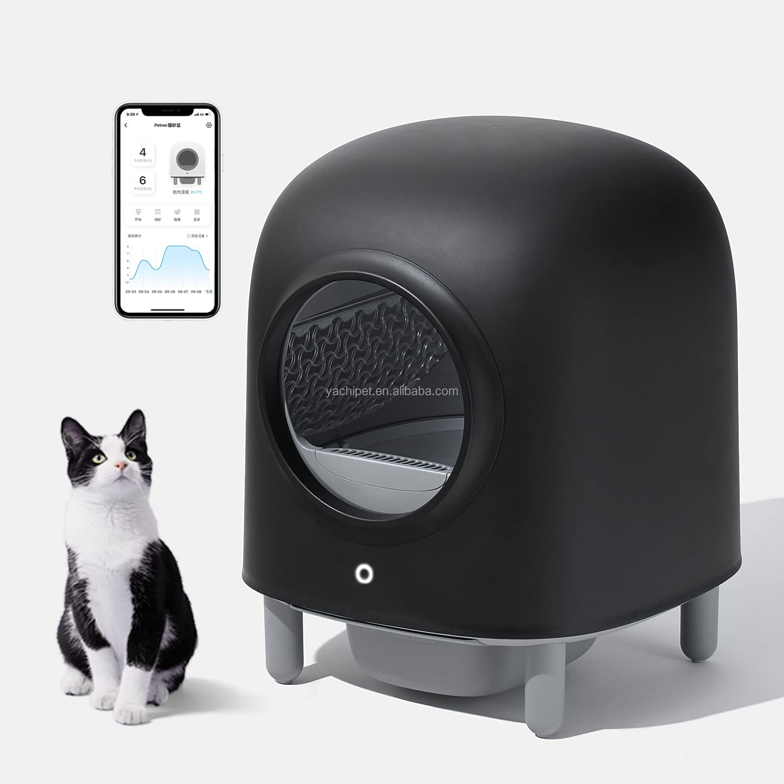 Smart Self-Cleaning Cat Toilet with Butterfly Filter and Remote Control