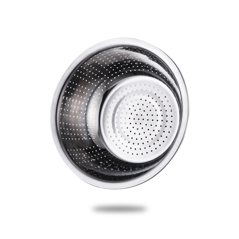 European Style Stainless Steel Vegetables Basin Fruit Basket Washing Rice Sieve