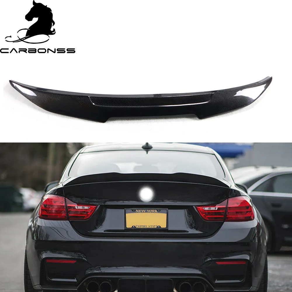 Carbon M4 Rear PSM Type Trunk Ducktail Lip Wing Spoiler Carbon Fiber Rear Car Spoiler For BMW F82 M4