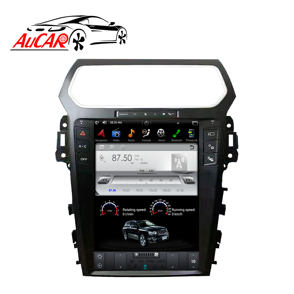 Автомагнитола AuCAR PX6 вертикальная, 12,1 дюйма, Android 9,0, для Ford Explorer 2011-19, стерео, видео, аудио, GPS, мультимедийный плеер, головное устройство