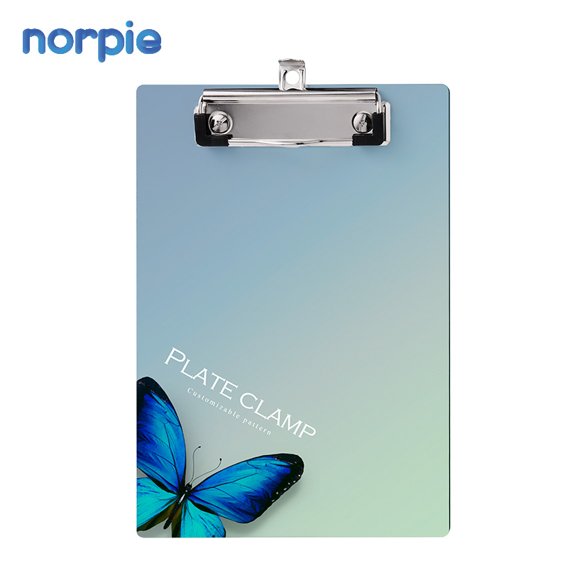 Promotional Cheap Clip Board with Flat Clip Sublimation MDF Clipboard