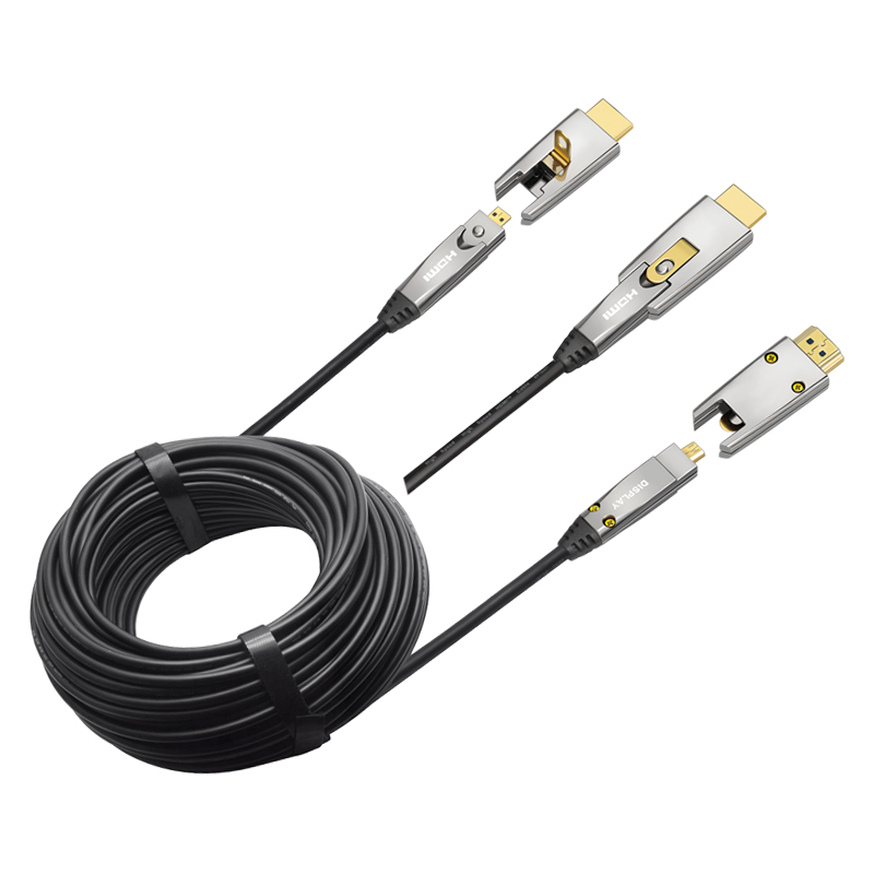 Poshshine корпус из цинкового сплава с разрешением 4K оптоволоконный кабель HDMI для инженерного обеспечения в трубки АОС Волоконно-Оптический 4K DM немецких марок HDMI кабель