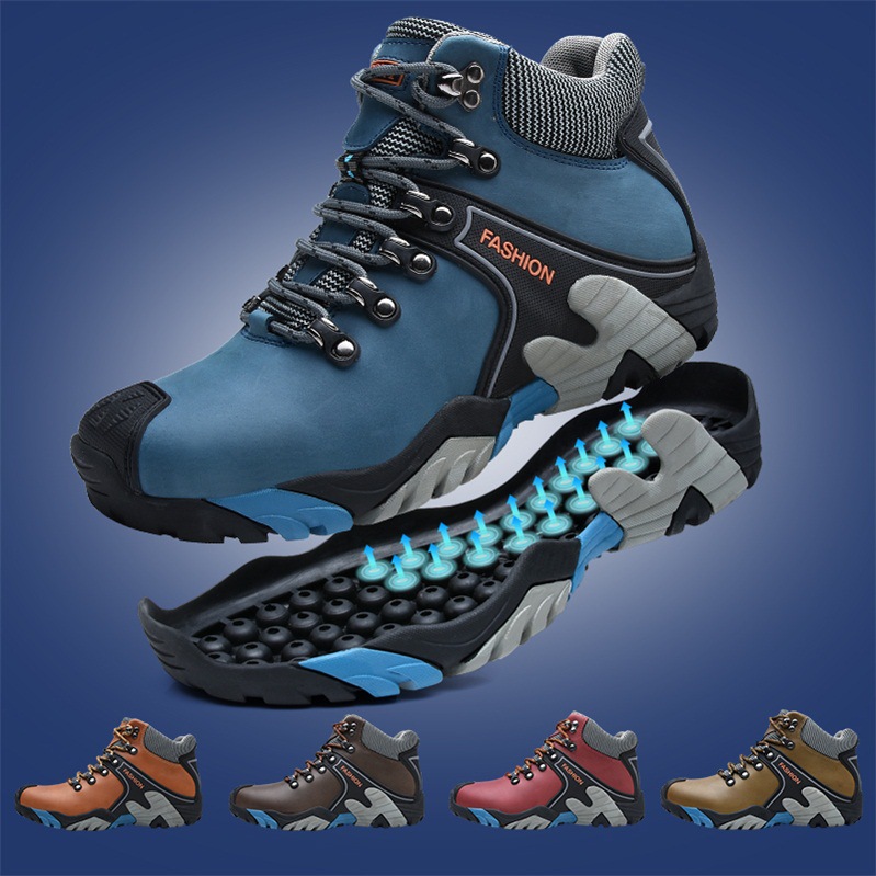 Winter men's cotton shoes non-slip snowshoes high top thick sole wear-resistant warm and velvet waterproof leisure
