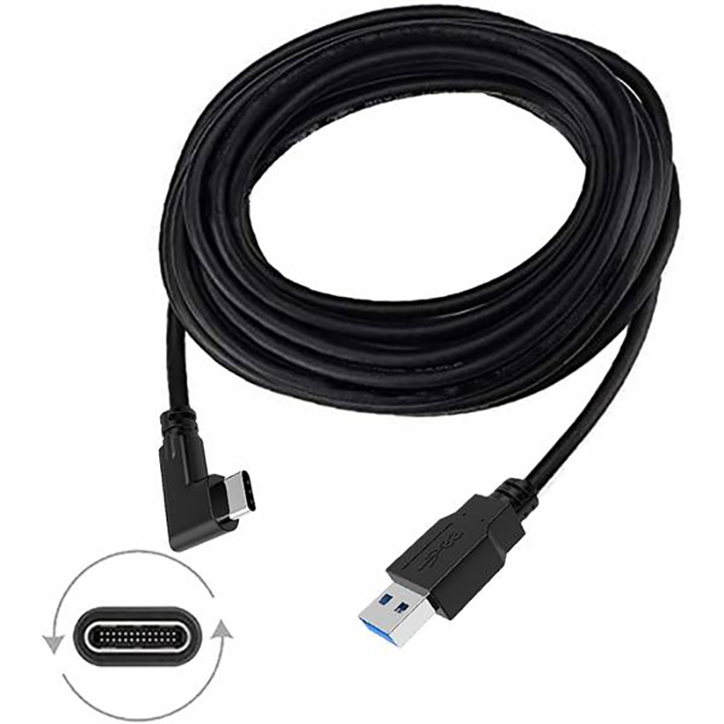 Стабильный кабель USB Type-C длиной 5 м, квест, 2 соединительных кабеля, совместимый с высокоскоростной передачей данных и быстрой зарядкой USB3.2 Gen 1