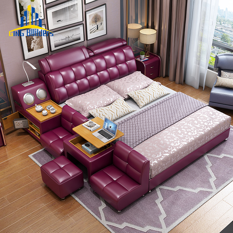 Ging Builders China Factory Yatak Odasi Furniture Bedroom, Wholesale European Style Electric Massage Bed