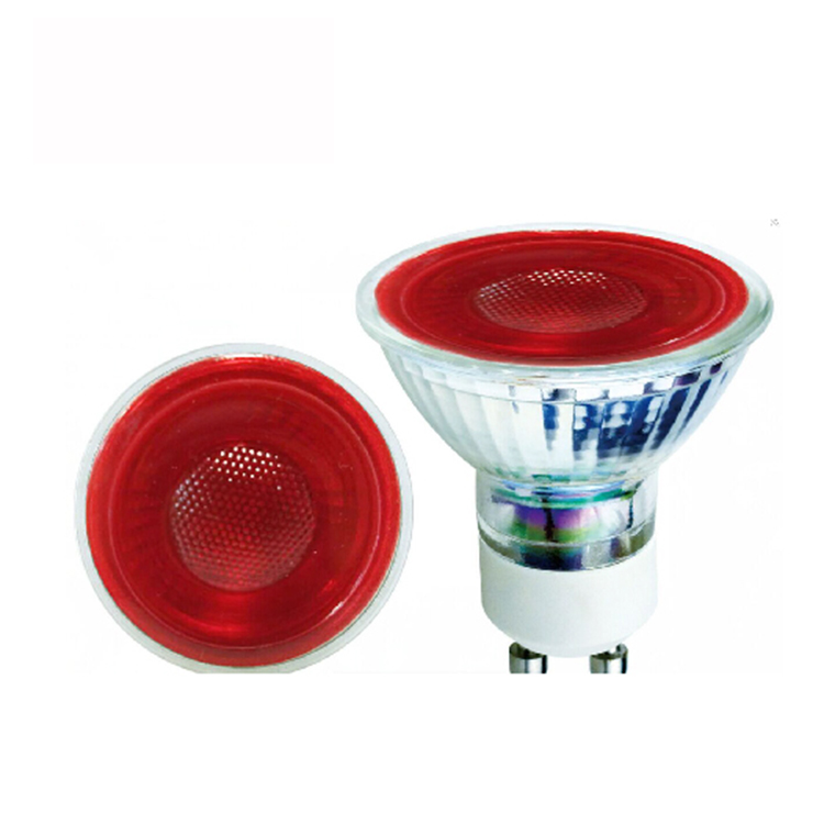 LED GU10 3 Вт 5 Вт 7 Вт красное зеленое синее цветное стекло с линзой 30 38 45 градусов Замена галогенов GU10 MR16 прожекторы, LED-цвет