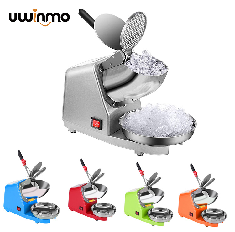New Updated Commercial Kitchen Household Automatic Ice Crusher Small Snow Cone Shaved Ice Breaker