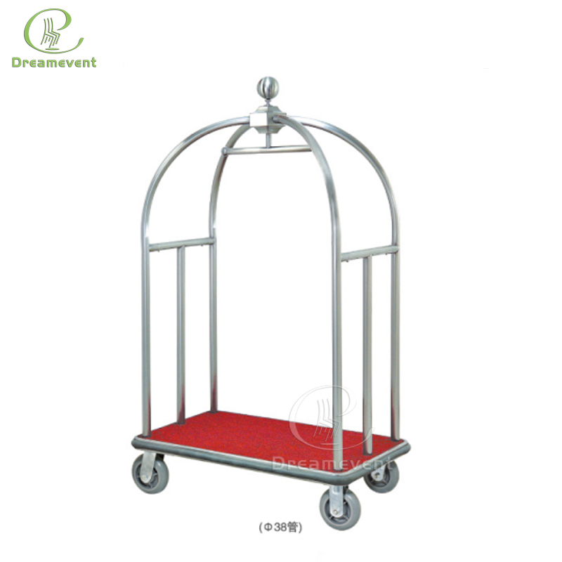 Wholesale hotel Resort Apartment Use metal Bellman's Cart Baggage cart luggage trolley
