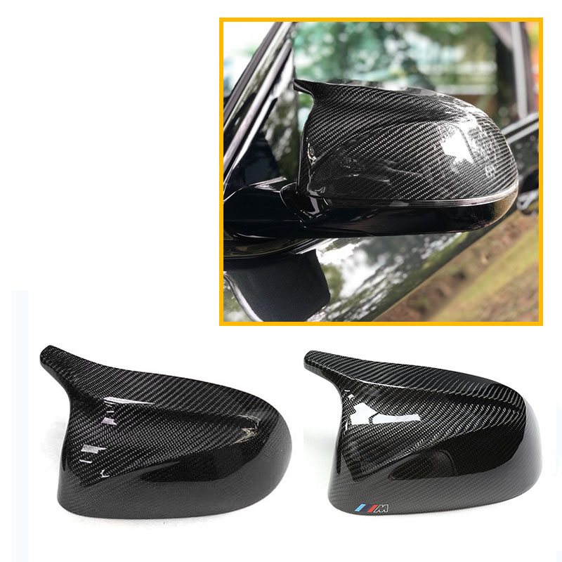 1 Pair for BMW 2018+New X3 G01/New X4 G02/ 2019+New X5 G05 real carbon rear view side mirror cover LHD M style replacement