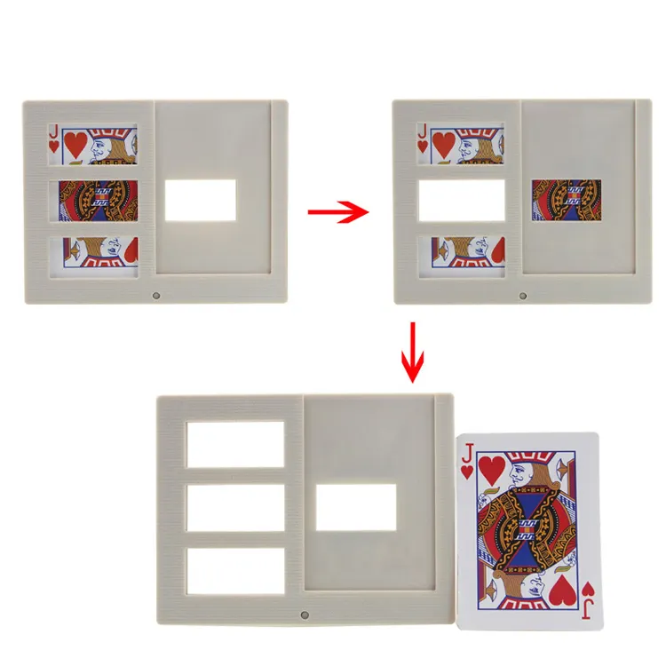 Desalen Beginners Props Picture Frame Cut and Restore Card Magic Tricks Zig Zag Card