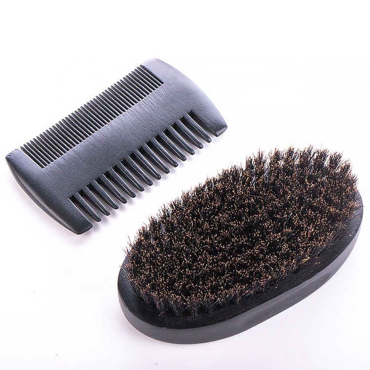 Shaving Brush Natural Boar Bristle Brush Comb Beard Grooming Kit For Men Beard And Mustache