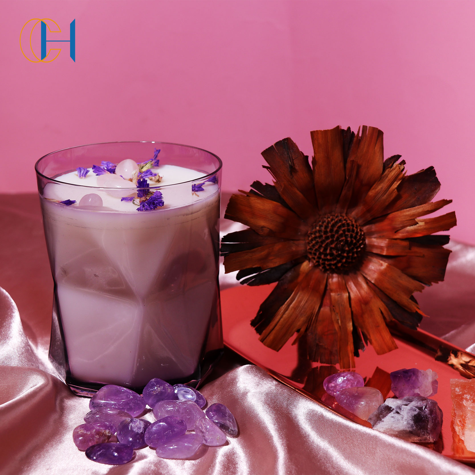 2021 Hot Sale Wholesale Wedding Decoration Sprayed Colored Glass Candle Jar