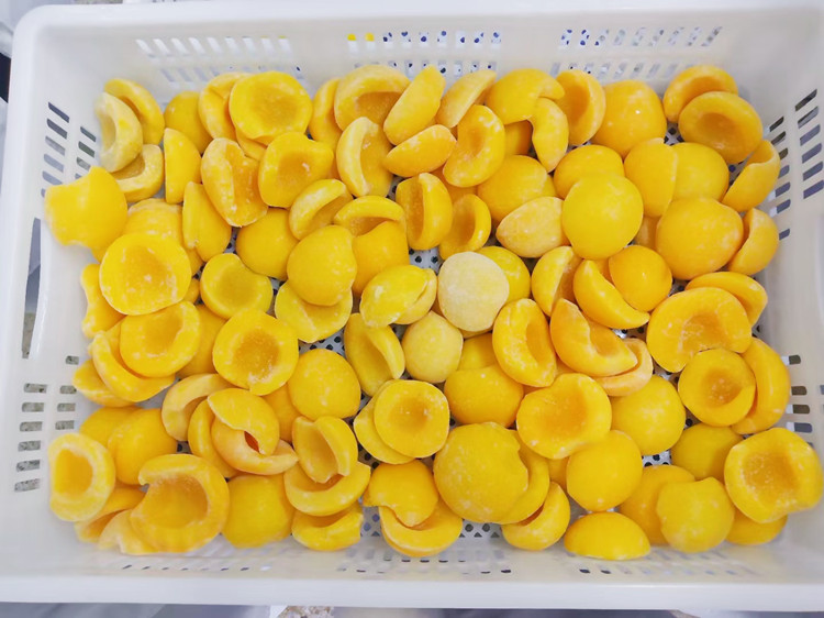 Delicious IQF Yellow Peach Half Frozen Fruits Factory Price Wholesale Distribute HACCP BRC HALAL ISO IFS KOSHER