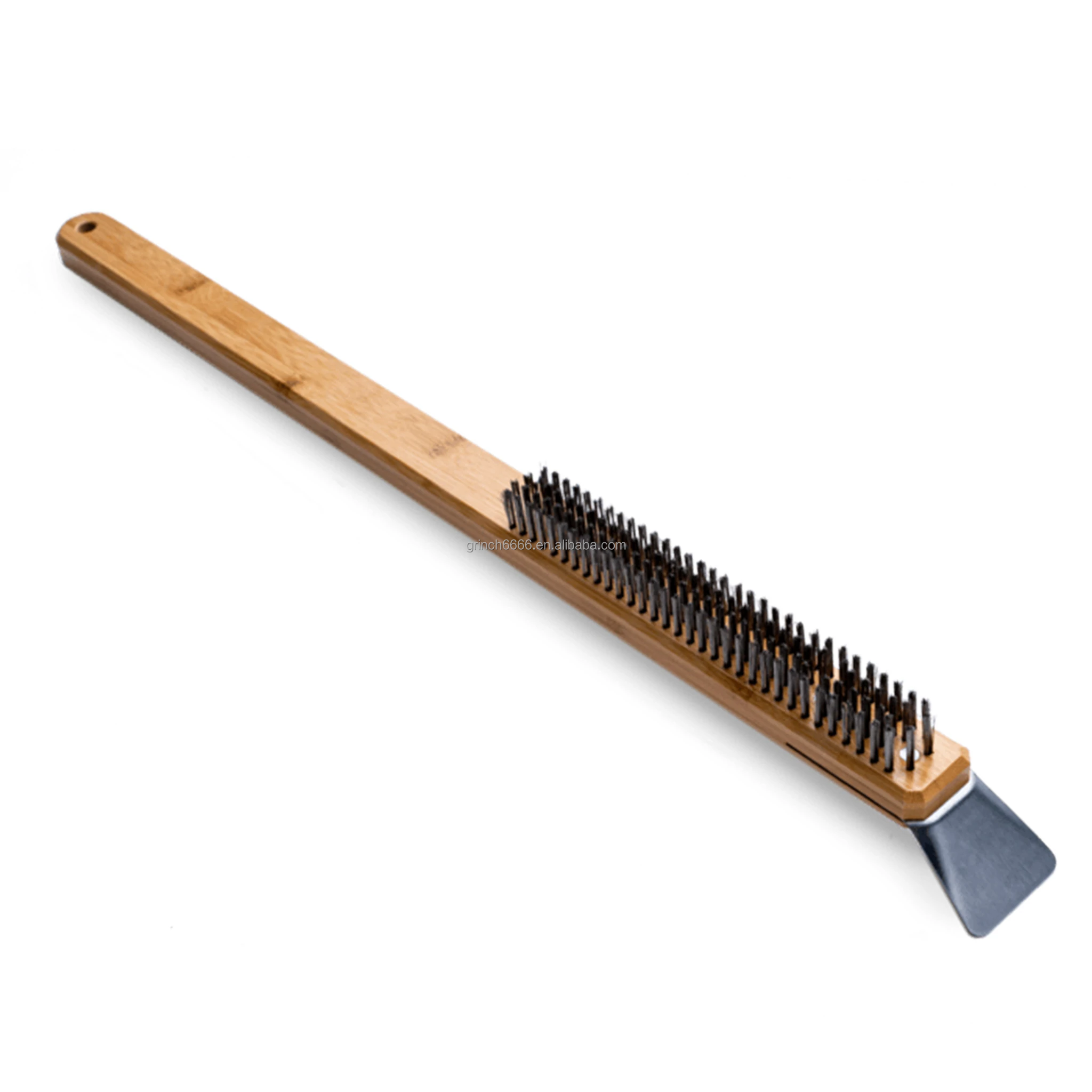 Wooden Pizza Oven Brush stone baking board brush and scraper tool
