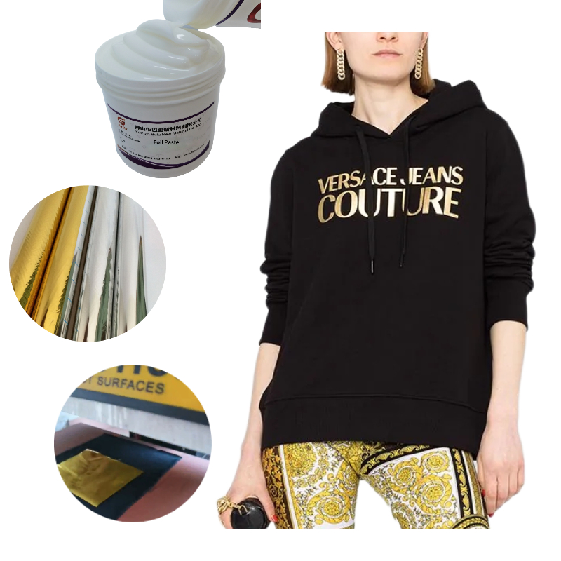 Shiny water base gold foil ink printing ink manufacturers foil transfer for screen printing