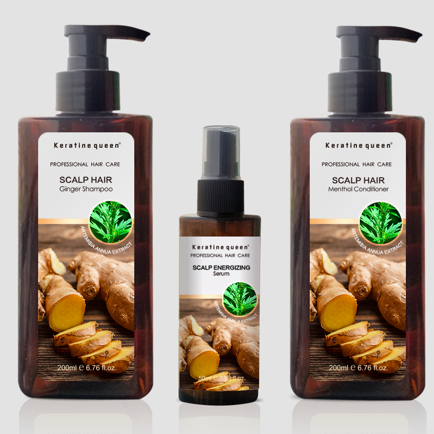 Private Label Herbal Shampoo And Conditioner Care Set Natural Organic Hair Growth Ginger Shampoo