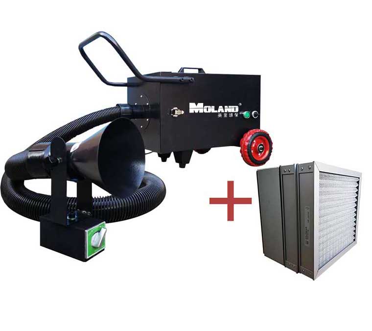 Large air volume industrial portable dust remover can be customized arms for single position manual welding