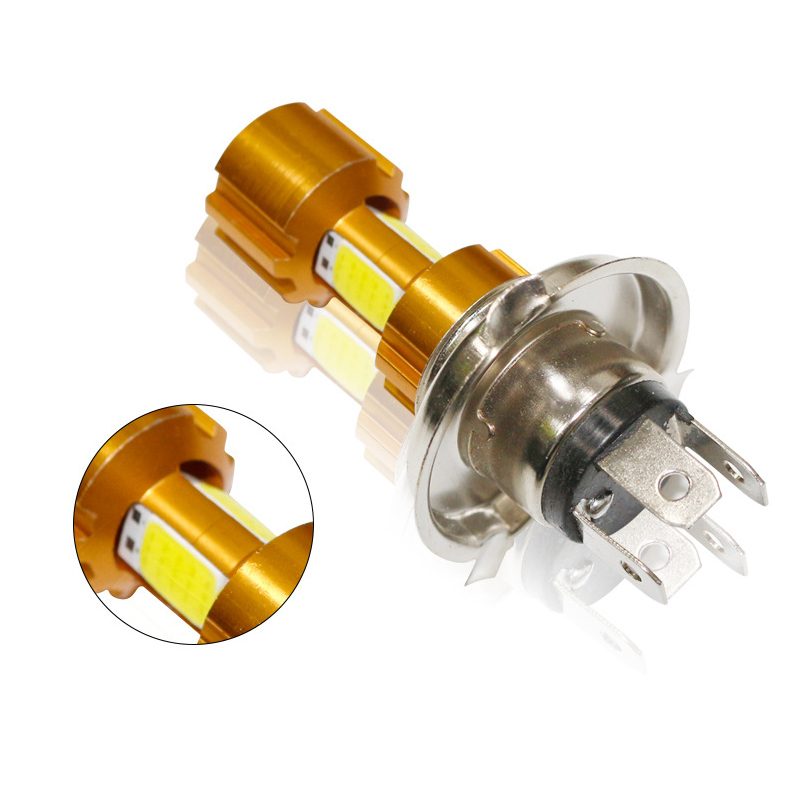 H4 18W LED blanca de la motocicleta фару Привет/Ло-дель-ХАЗ-де-Альта potencia brillante estupenda de la bombilla