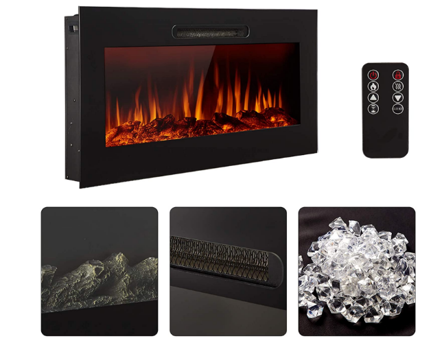 Manufacturers selling high-quality classic embedded large-size electric fireplaces