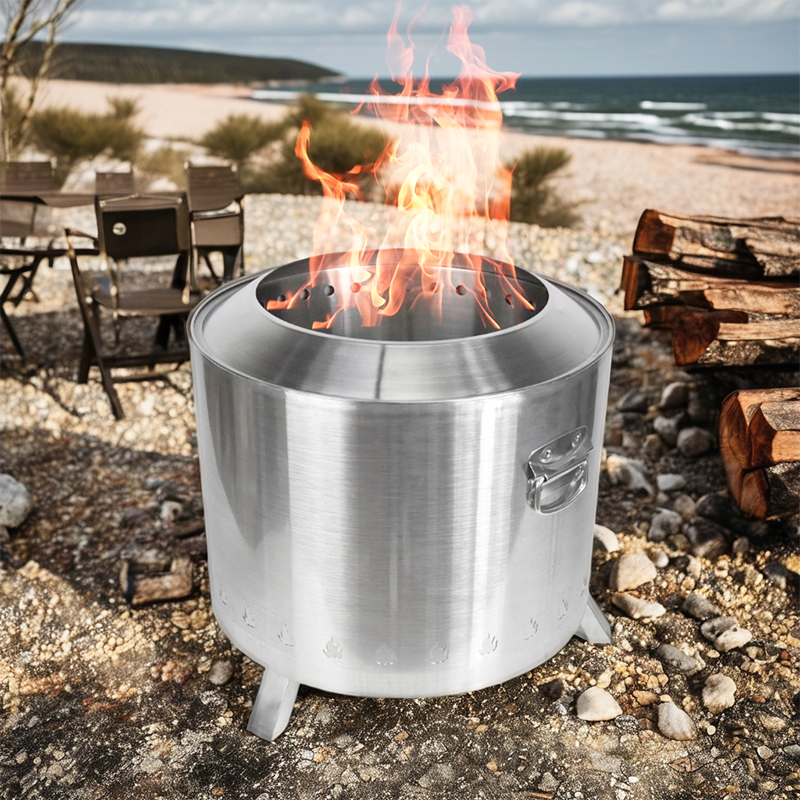 Portable Outdoor Camping Stove Stainless Steel Firewood And Charcoal Fire Pit Durable And Mobile