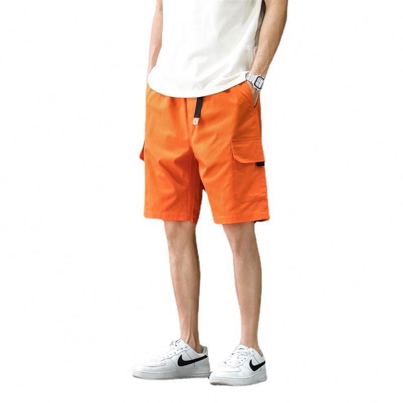 Beach For Men Customizable Men's Streetwear Pants Reflective Cargo Large Size Multi Pocket 0range Shorts Men Short Pants Shorts