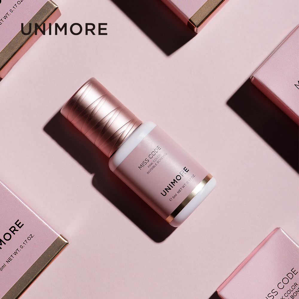 Unimore лучший индивидуальный клей для наращивания ресниц без дыма корейский клей для наращивания ресниц веганская жидкость Органический Розовый клей для ресниц