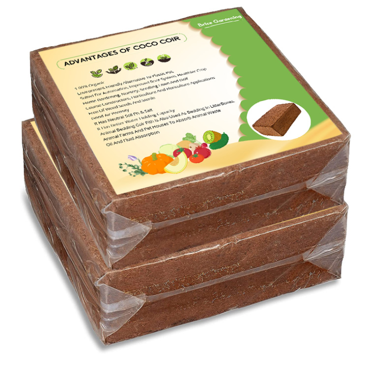 Brice 5 Kg Cocopeat Block Coco Pith Blocks Torba Di Cocco Coir Seed Starter Coco Peat With Microbes