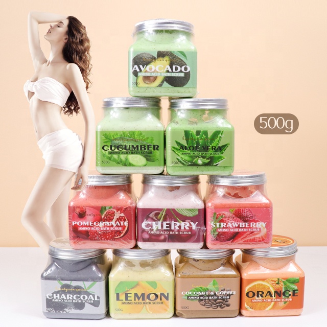 Wholesale Yoni Scrub Jars Natural Extract Vegan Bath Whitening Organic Body Scrub Containers Exfoliating Coffee Body Scrub