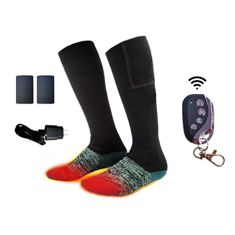 Remote Control Men Women Kids Warm Winter Heated Battery Comfortable Heating Skiing Socks