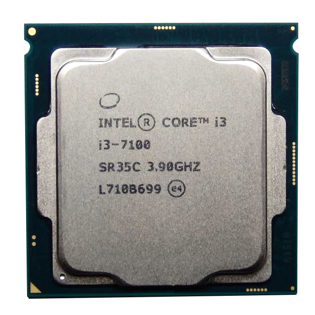 Процессор Intel Core i3 7100, 3,90 ГГц, 3 Мб, два ядра, разъем 1151, 3 МБ, 51 Вт, процессор для настольного компьютера, 100%