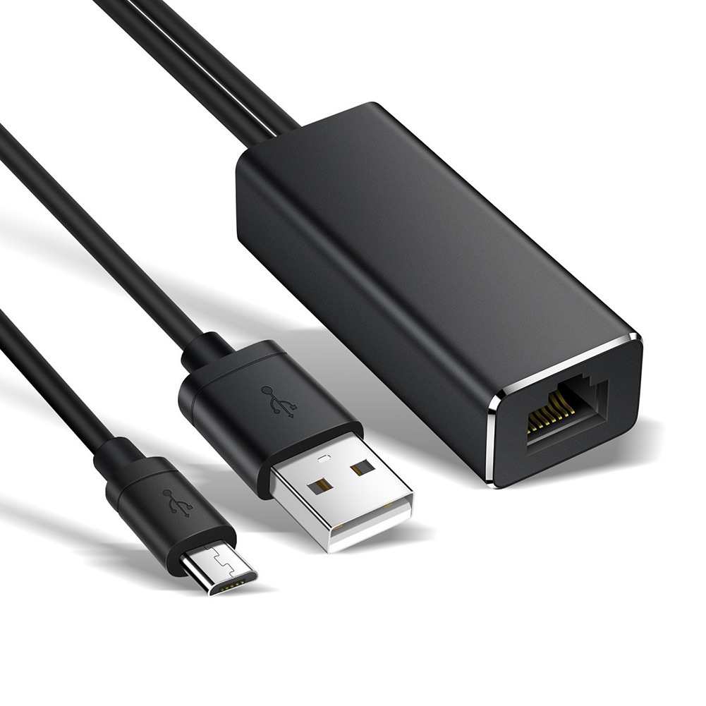 Micro USB для RJ45 10/100 Мбит/с Fire TV Stick Ethernet с USB-кабелем питания