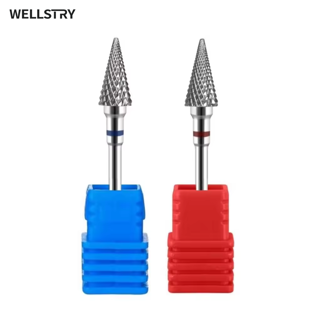 WELLSTRY Tungsten Cabide Nail Bits Electric Pedicure Manicure Grinding Head Nail Art Tools for Manicure