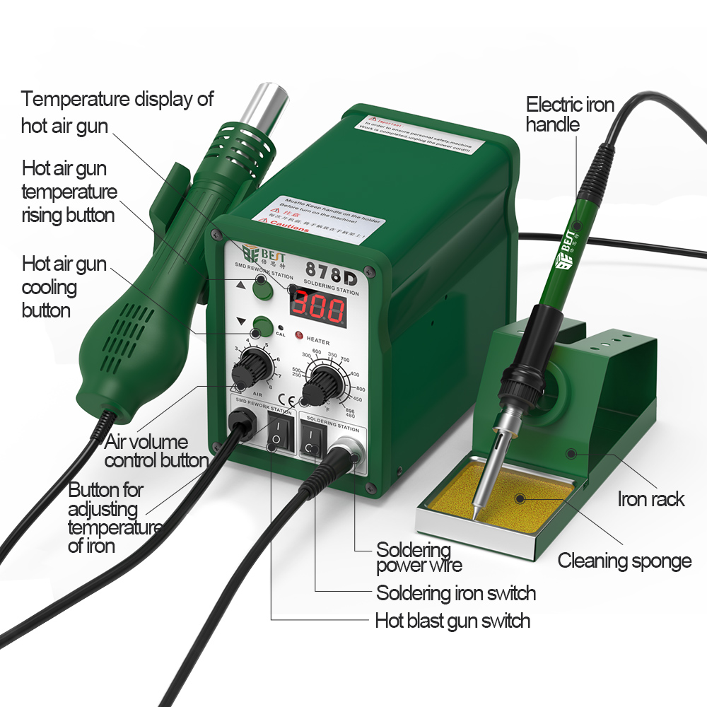 OEM 878D China supplier temperature adjustable induction soldering station for motherbord repair