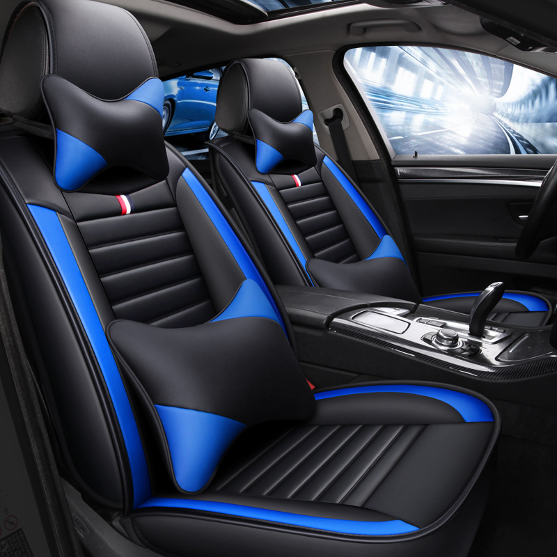 Car Seats Cover Pu Leather 5d Universal With Car Seat Cushion 13pcs Car Seat Covers Full Set