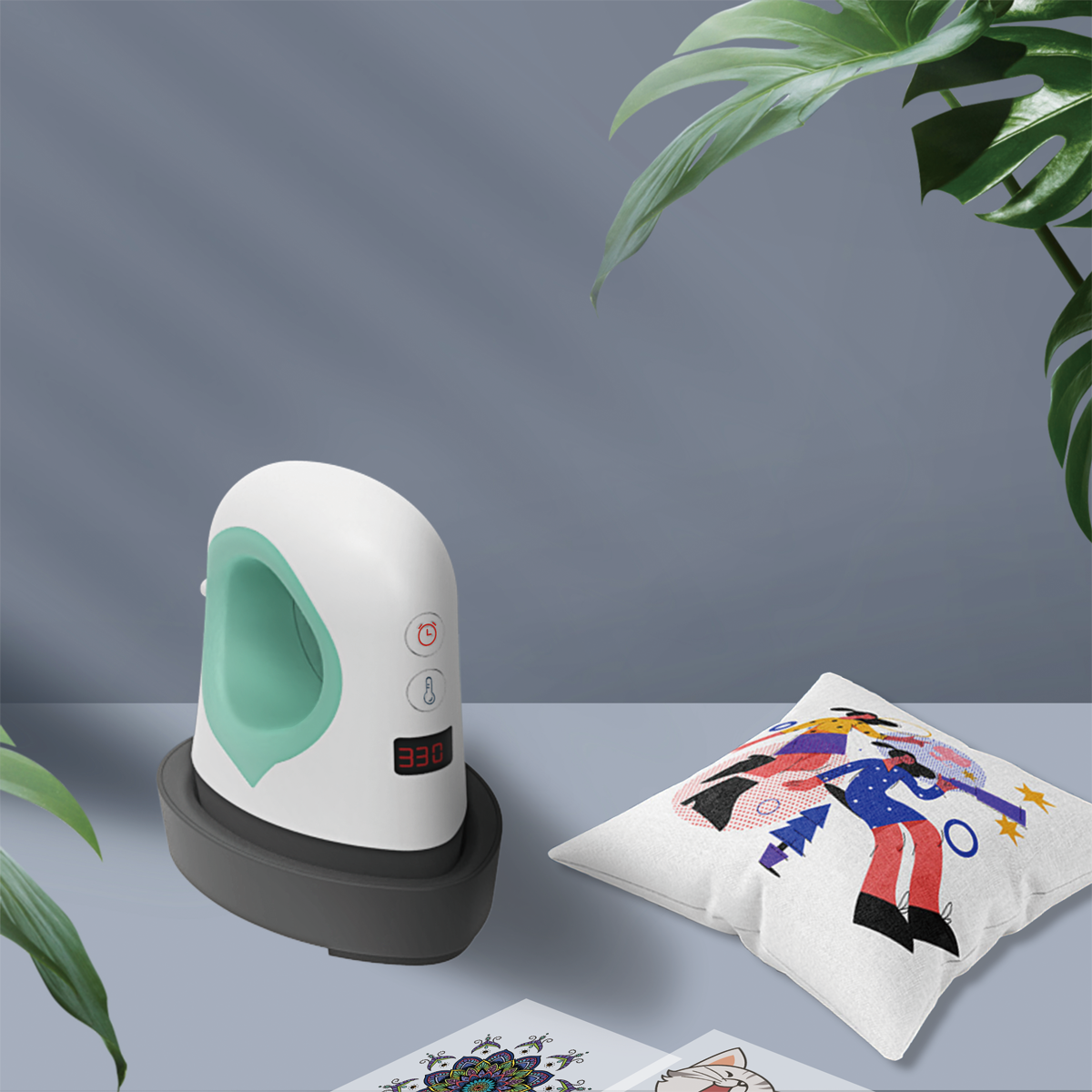 Мини Cricut штамповочный принтер горячей сублимации Портативный Малый термопресс мини-машина для печати на футболках