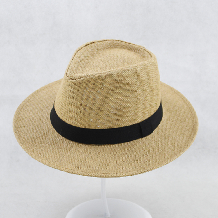 F-2503 fashion 2024 summer plain sun hats with custom logo beach anti uv farmers hat cheap paper straw cowboy hats for men