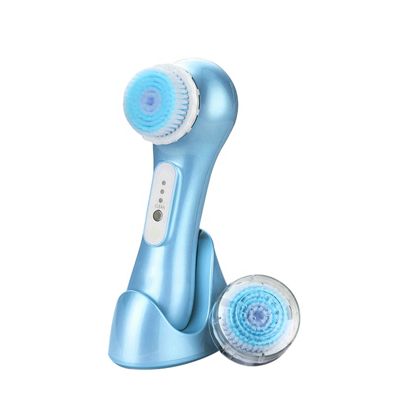 Beauty Care Electric Waterproof Deep Cleaning Exfoliating Spin Brush Sonic Wireless Facial Cleansing Brush Rechargeable