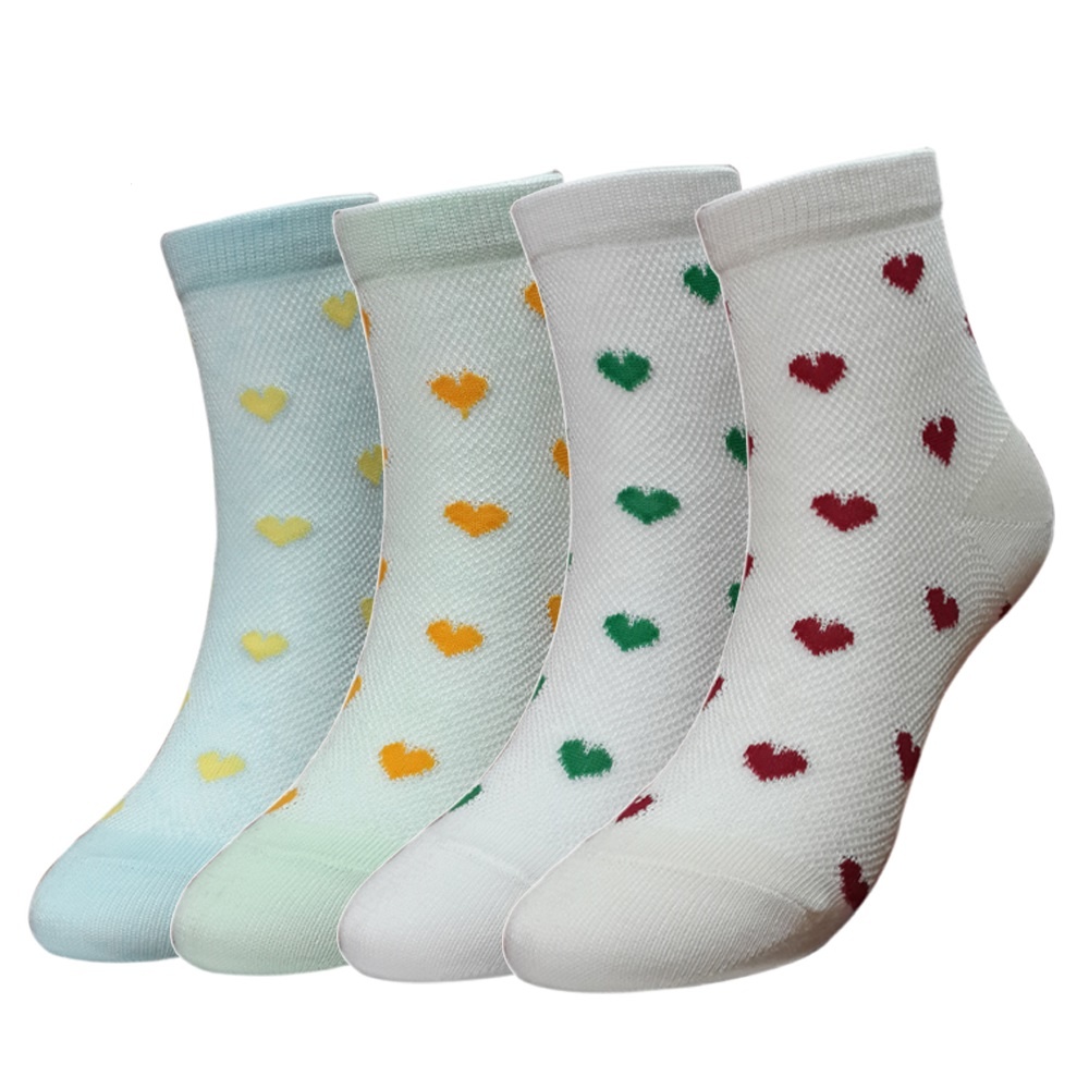 White nylon mesh socks customized for girls