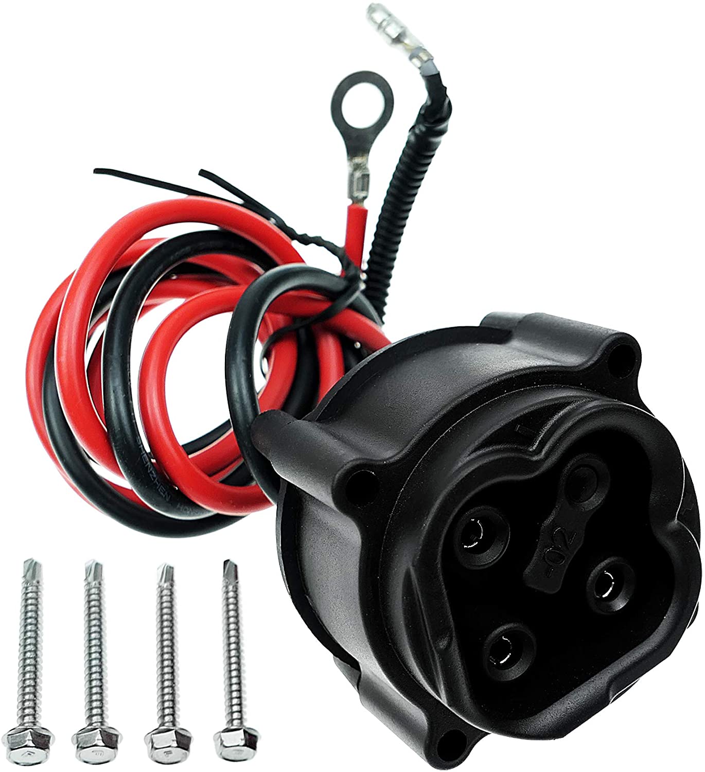 48V MAC DC Charger Plug, Powerwise Receptacle for Yam Electric Golf Carts, JR1-H235A-00, JW2-H6181-02
