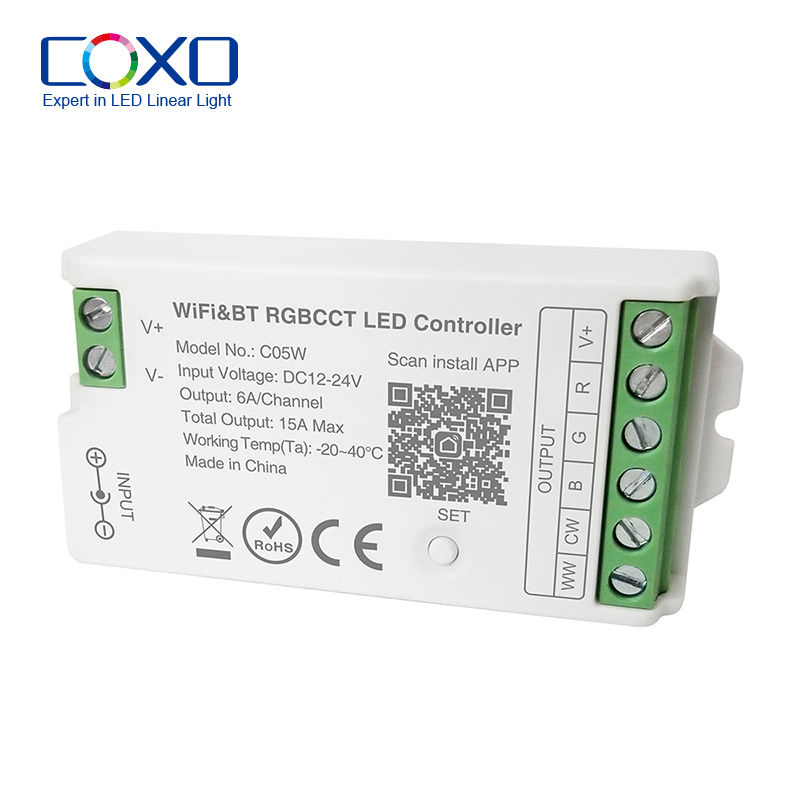 COXOTECH wifi tuya rf rgb светодиодный контроллер умного освещения rgb rgbw с дистанционными диммерами dmx tuya светодиодный контроллер tuya